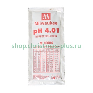 Жидкость калибровочная (буферный раствор) pH 4.01 MILWAUKEE 20мл для pH метров.