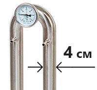 Термометр в максимально высокой точке колонны