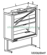 Шкафы вытяжные металлические (1800 ШВМУкв с водой)